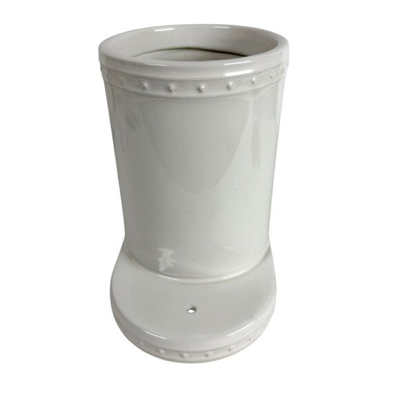 Nora Fleming Utensil Crock Pearl Dot 6.75" Retired Pottery Mini Holder - Picture 3 of 8